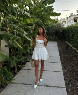 House Of CB Tiffani Trim Mini Lace Dress White Size XS / AU 6 for rent on The Volte - image 1