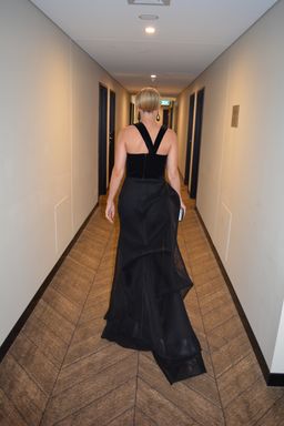 Ae'lkemi Velvet Sculptured Gown Black Size 8 for rent on The Volte - image 2