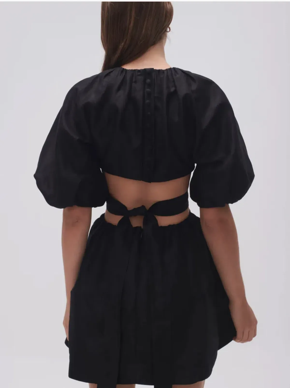 AJE Mimosa Cut Out Mini Dress Black Size 10 - Image 3
