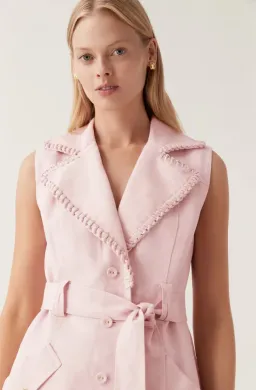 Aje Encompass Utility Mini Dress Pink Size 8 for rent on The Volte - image 4