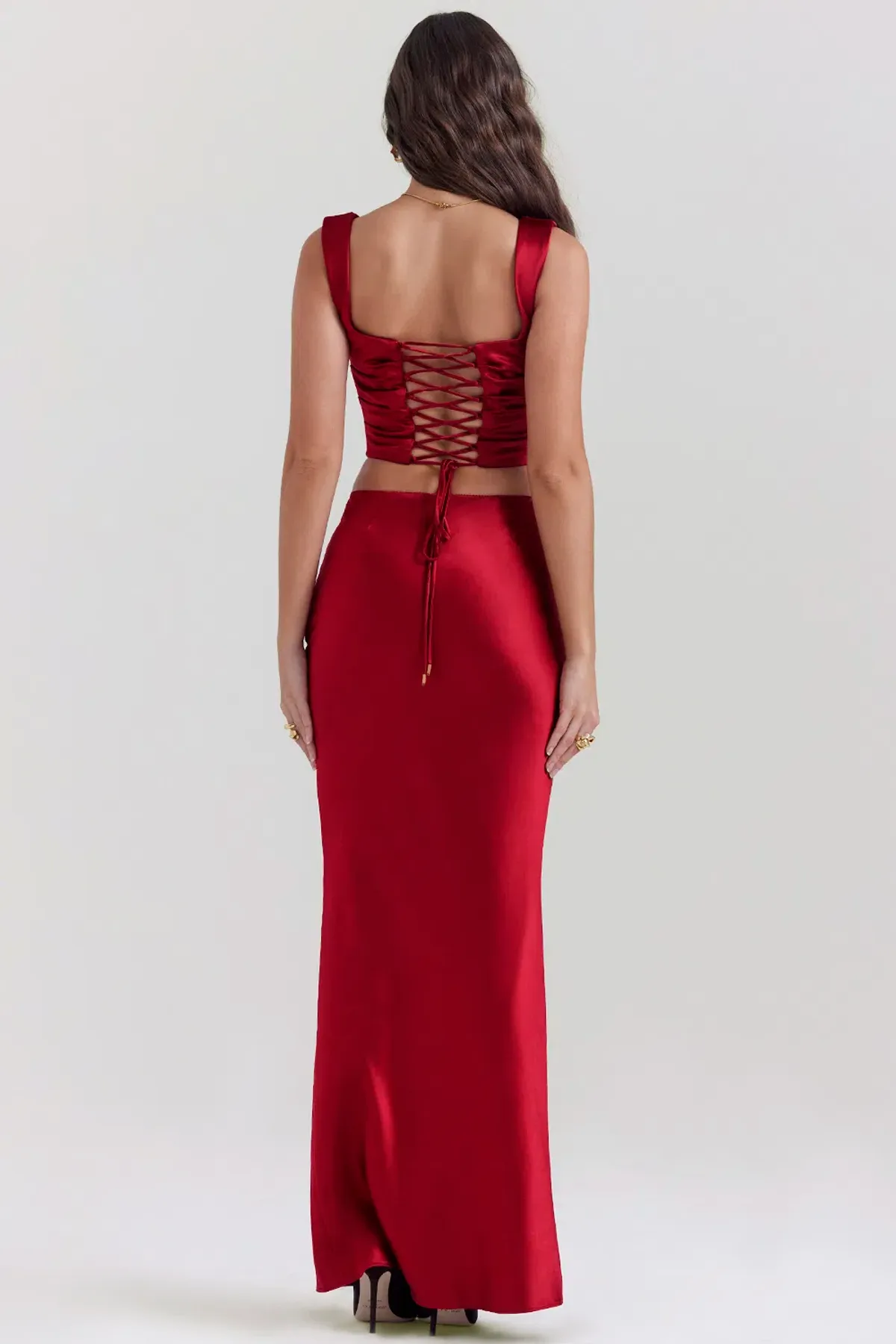 House of CB Una Corset and Sydel Skirt Set Ruby Red Size S / AU 8 - Image 3