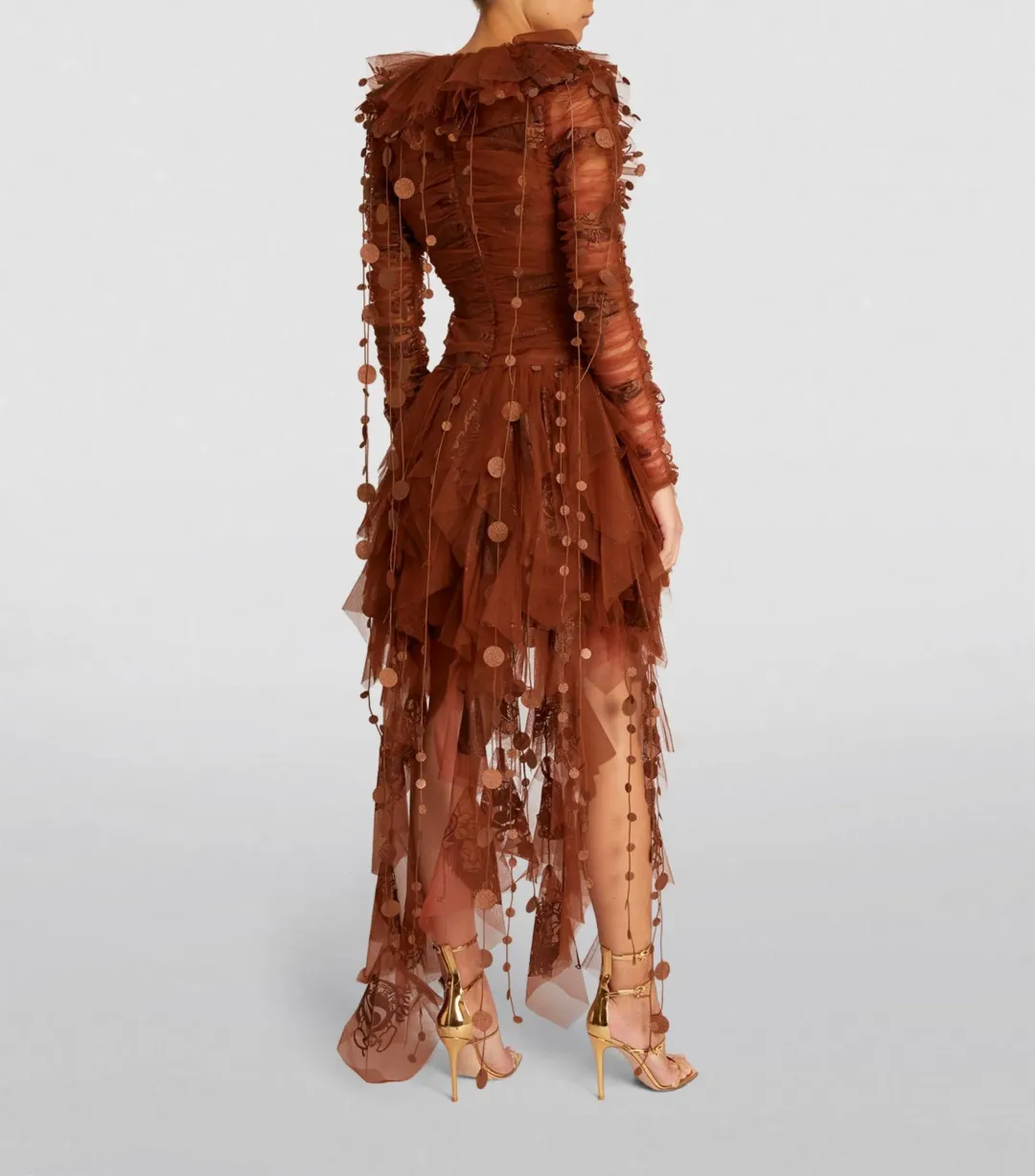 Zimmermann Kaleidoscope Handkerchief Mini Dress Brown Size 1 / AU 10 for rent on The Volte - main image
