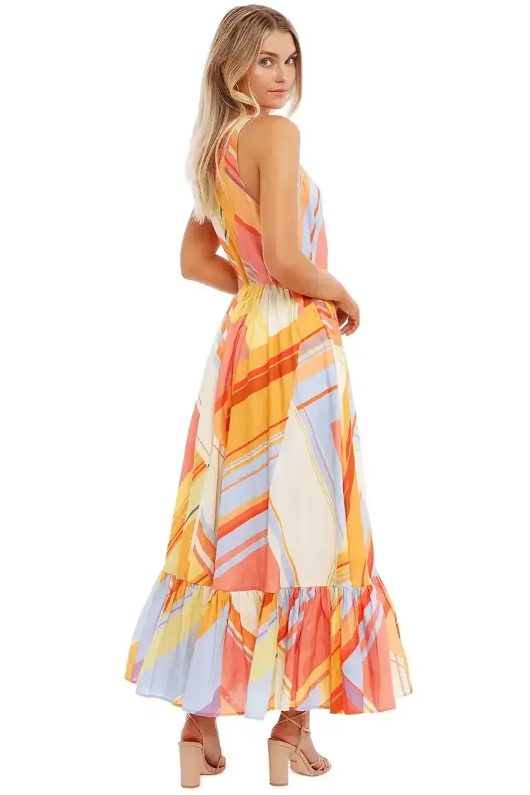 Leo Lin Macedonia Dress in Multi Size 8 for rent on The Volte - main image