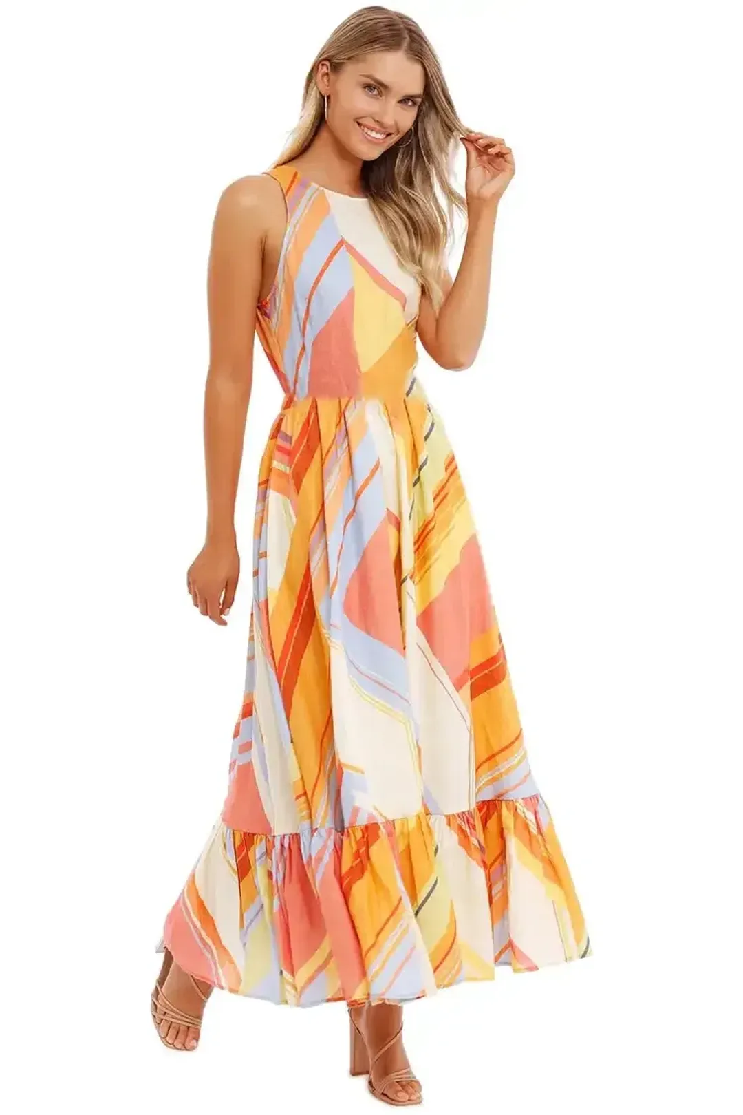 Leo Lin Macedonia Dress in Multi Size 8 for rent on The Volte - main image