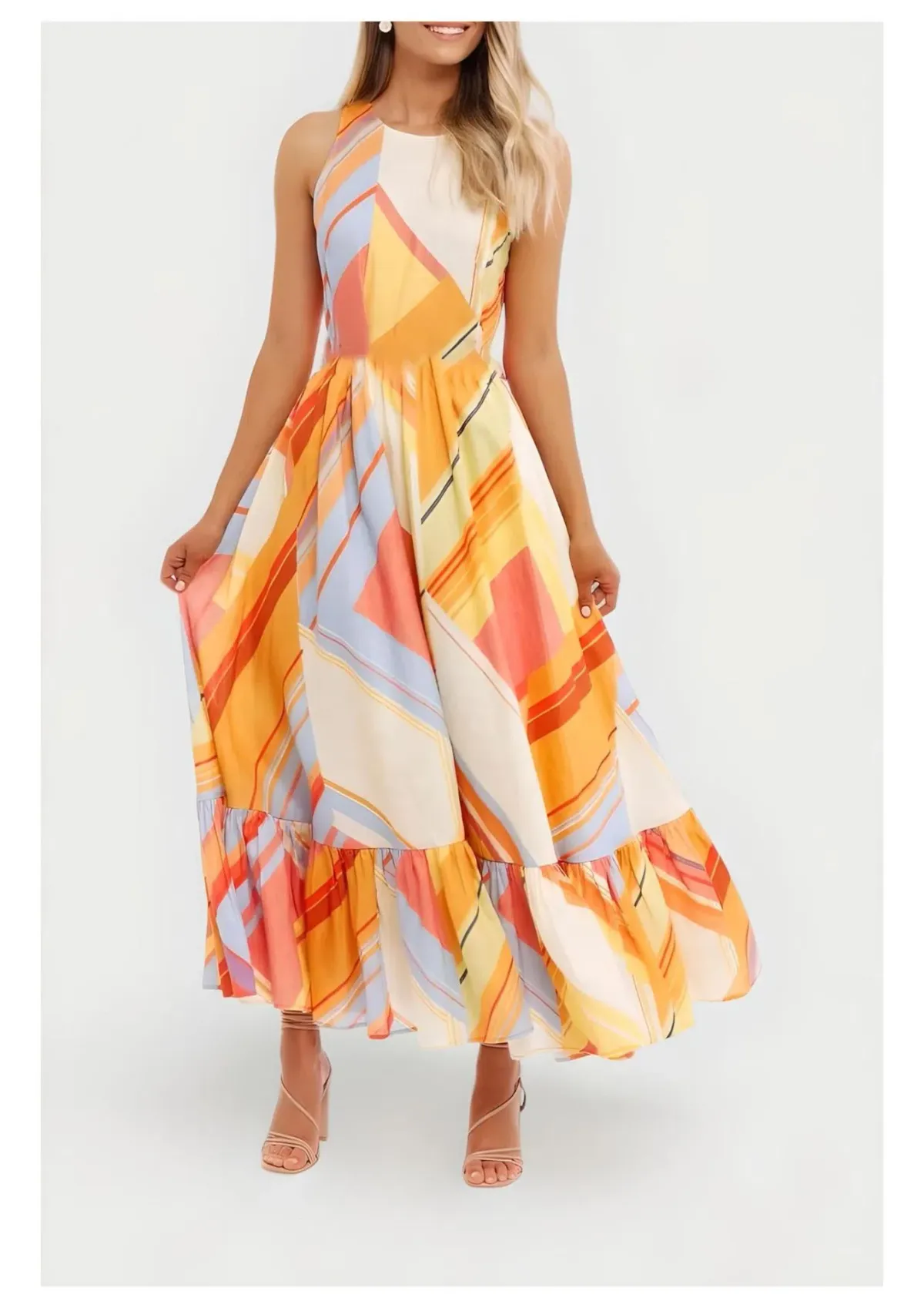 Leo Lin Macedonia Dress in Multi Size 8 for rent on The Volte - main image