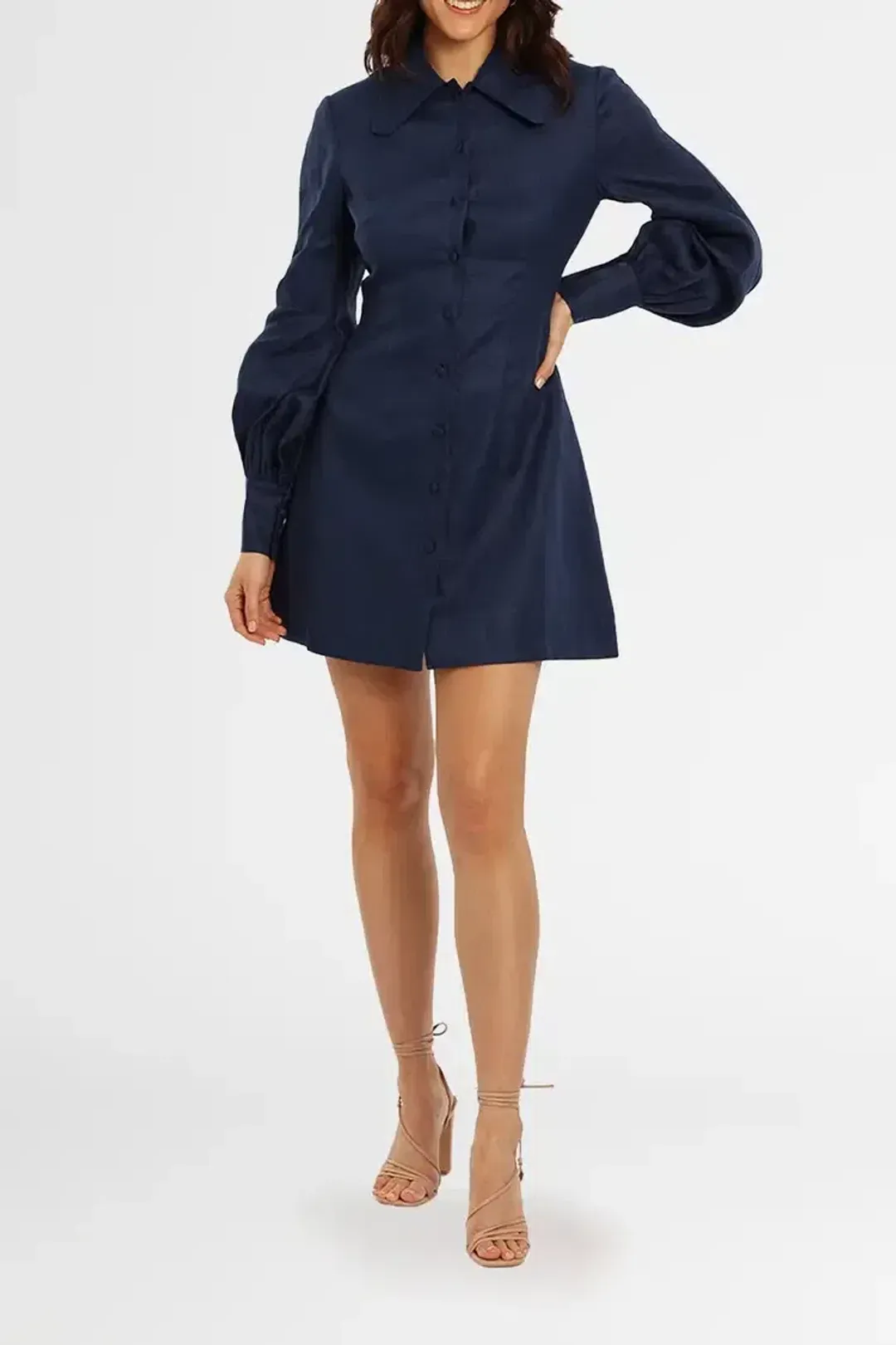 Leo Lin Luminous Mini Dress in Blue Size 10 for rent on The Volte - main image