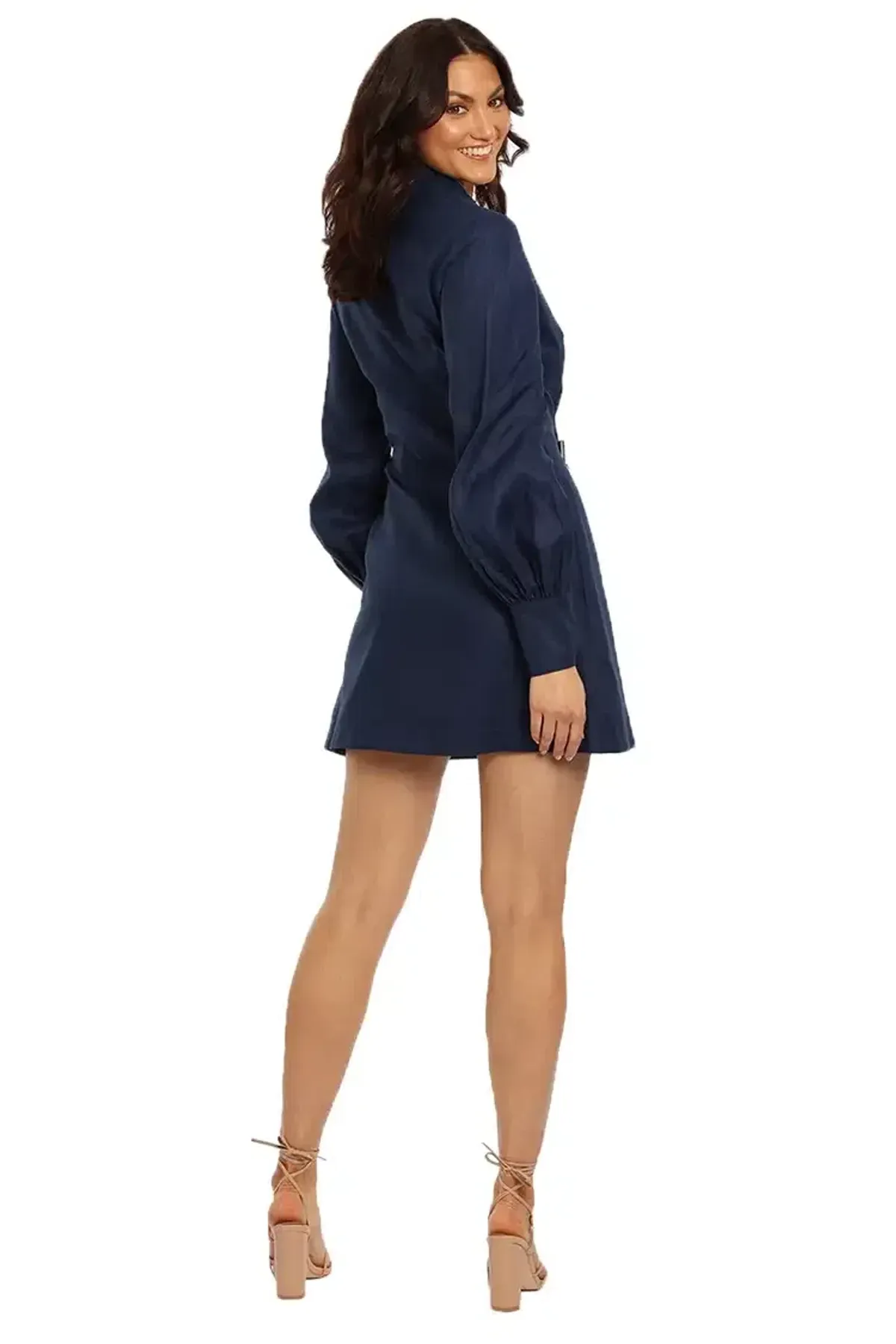 Leo Lin Luminous Mini Dress in Blue Size 10 - Image 3