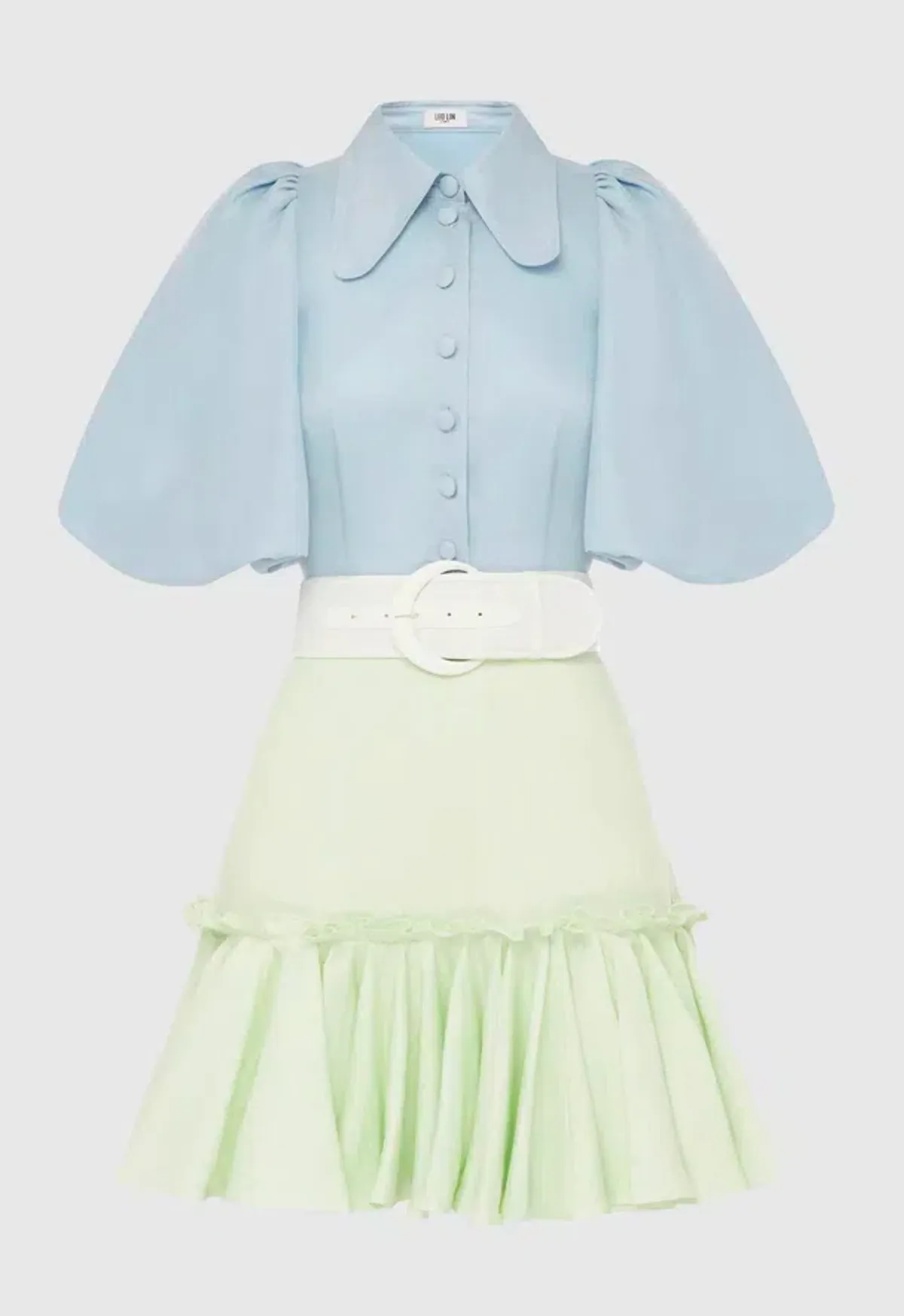 Leo Lin Cambridge Mini Dress in Air Size 10 - Image 2