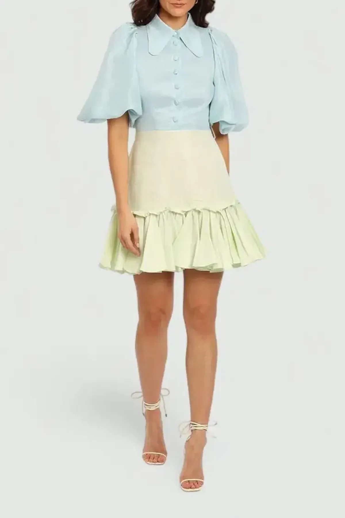 Leo Lin Cambridge Mini Dress in Air Size 10 - Image 1