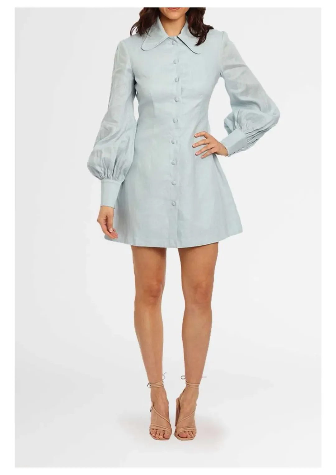 Leo Lin Luminous Mini Dress in Air Size 10 for rent on The Volte - main image