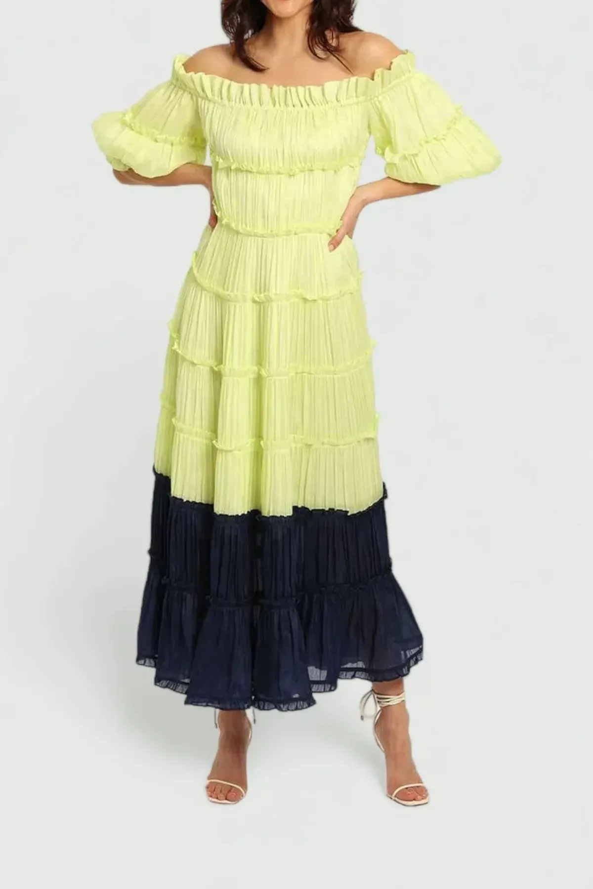 Leo Lin The Nobility Midi Dress Spliced Size 8 - Image 1