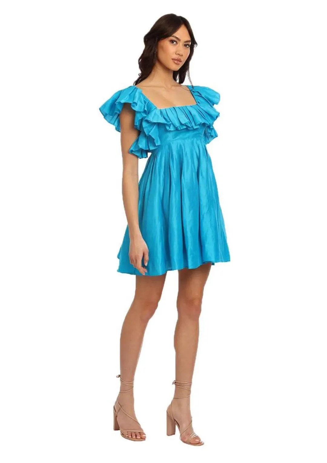 Leo Lin Azure Mini Dress in Blue Size 6 for rent on The Volte - main image
