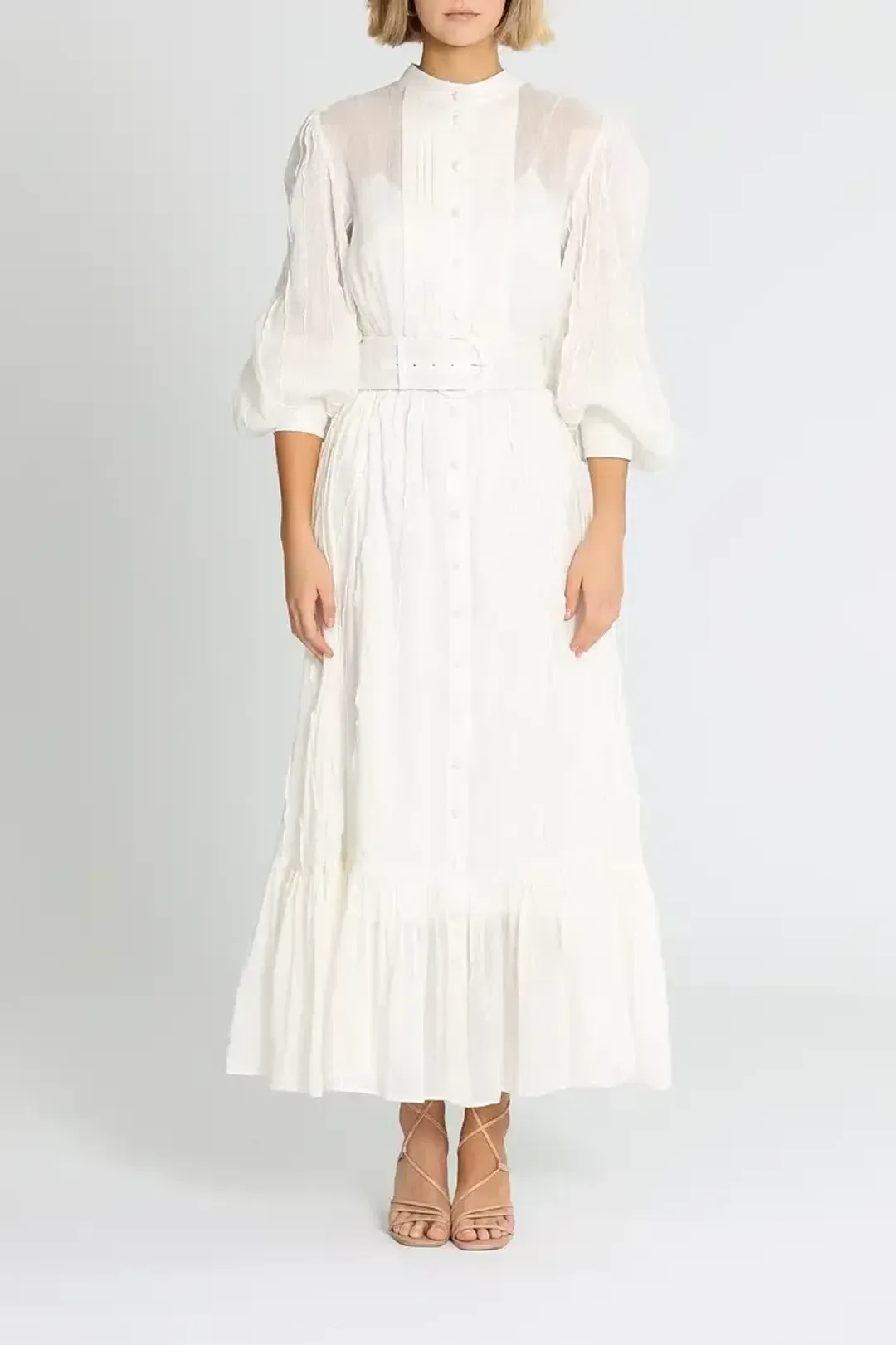 Leo Lin Cambridge Dress in White Size 12 for rent on The Volte - main image