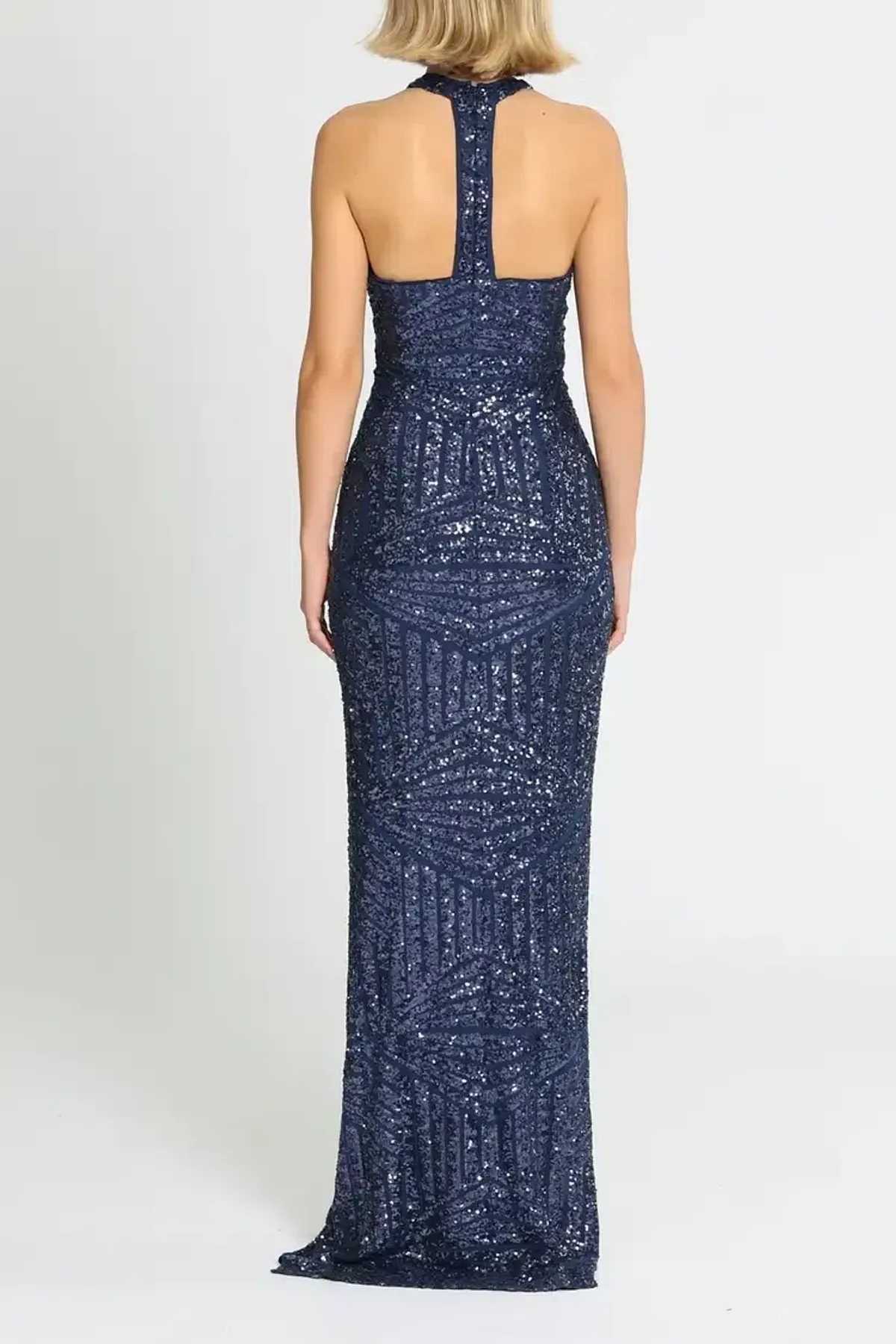 Langhem Julia Evening Gown in Blue Size 16 - Image 3
