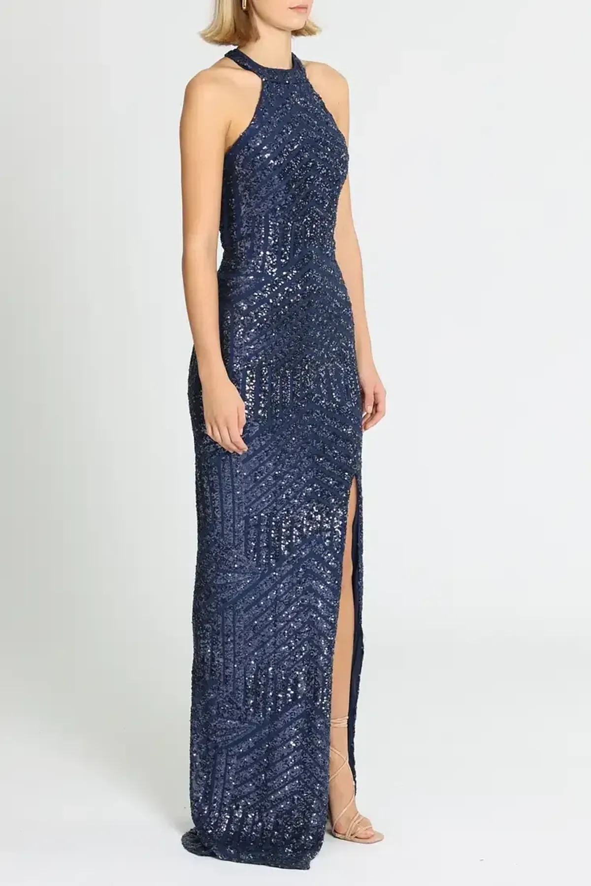 Langhem Julia Evening Gown in Blue Size 16 - Image 2