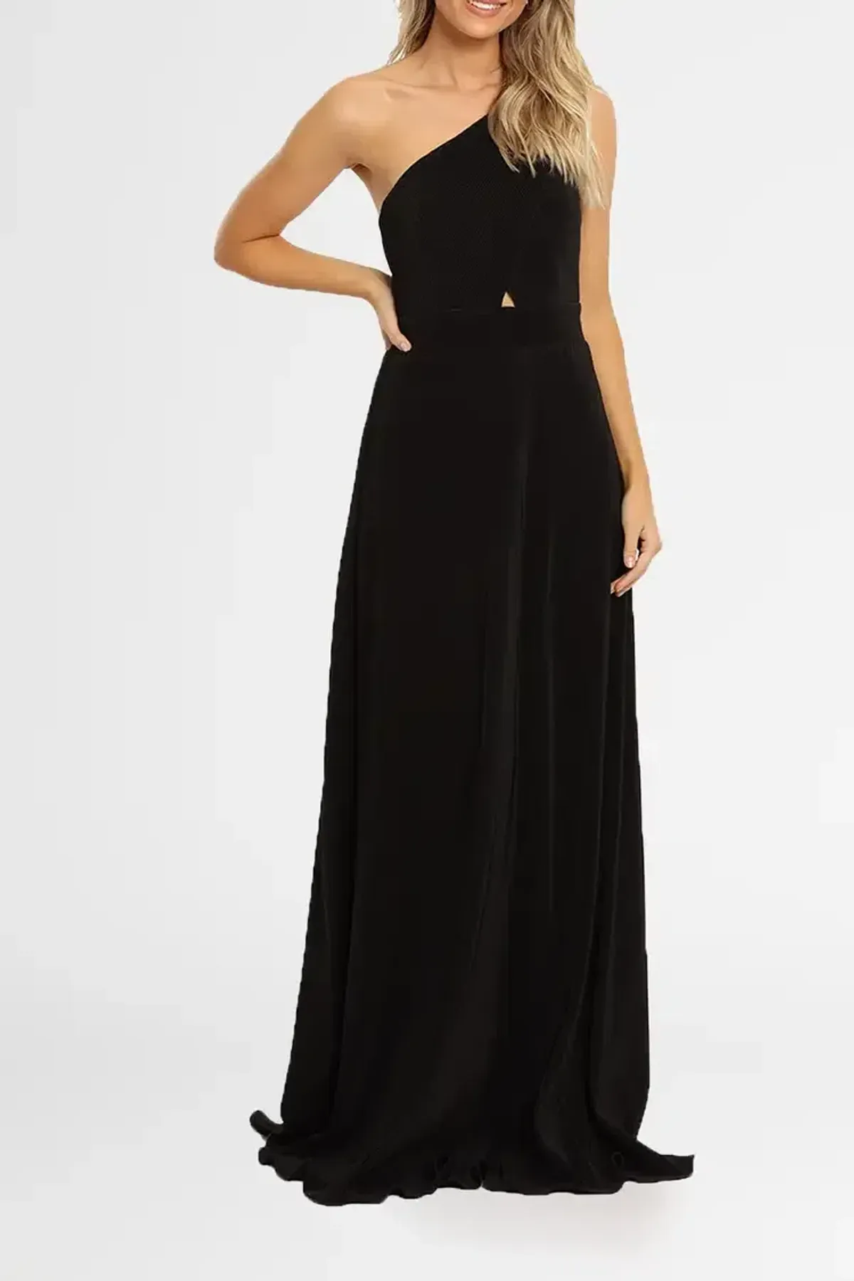 Langhem Dior Gown Black Size 10 for rent on The Volte - main image