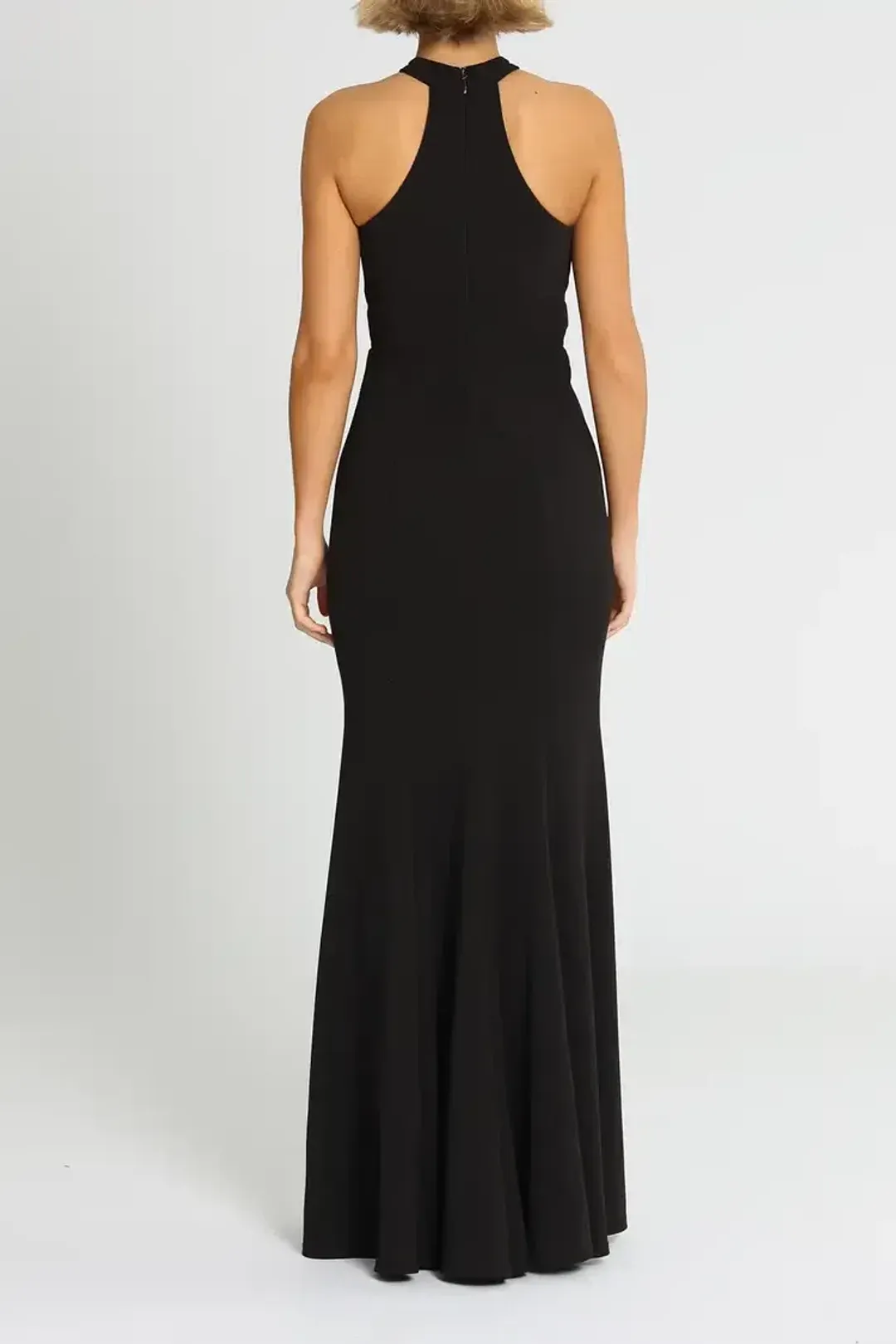 L'amour High Neck Scuba Crepe in Black Size 16 for rent on The Volte - main image