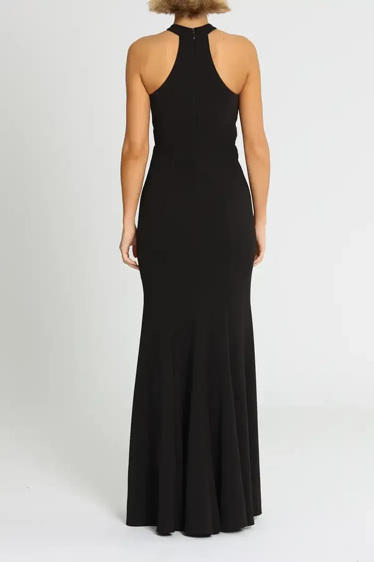 L'amour High Neck Scuba Crepe in Black Size 16 - Image 3