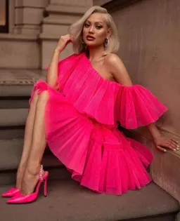 Sheike Carnival Mini Dress Pink Size AU 10 for rent on The Volte - image 4