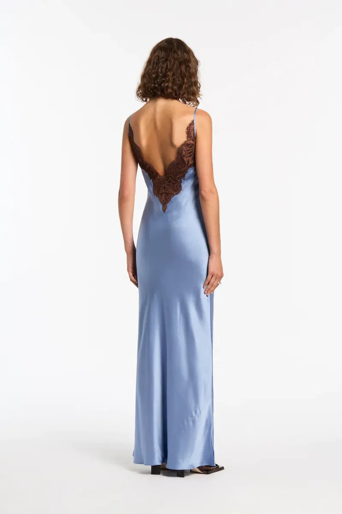 Sir The Label Danseurs Lace Slip Dress Bleue Size 4 / AU 14 - Image 3