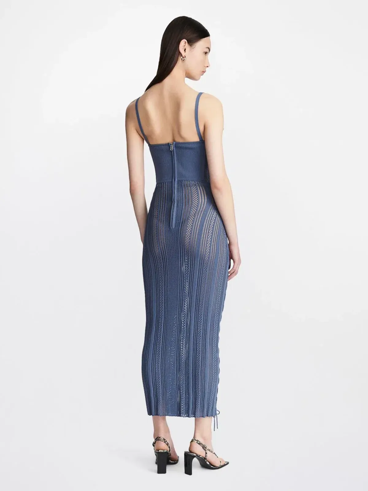 Dion Lee Laced Openwork Dress Blue Size AU 10 - Image 2