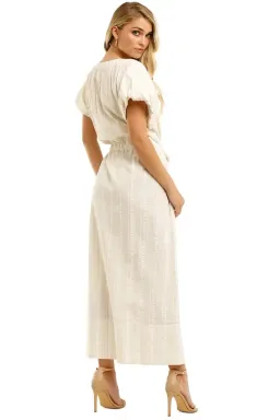 Lee Mathews Elka Puff Dress in Beige Size AU 8 for rent on The Volte - image 3