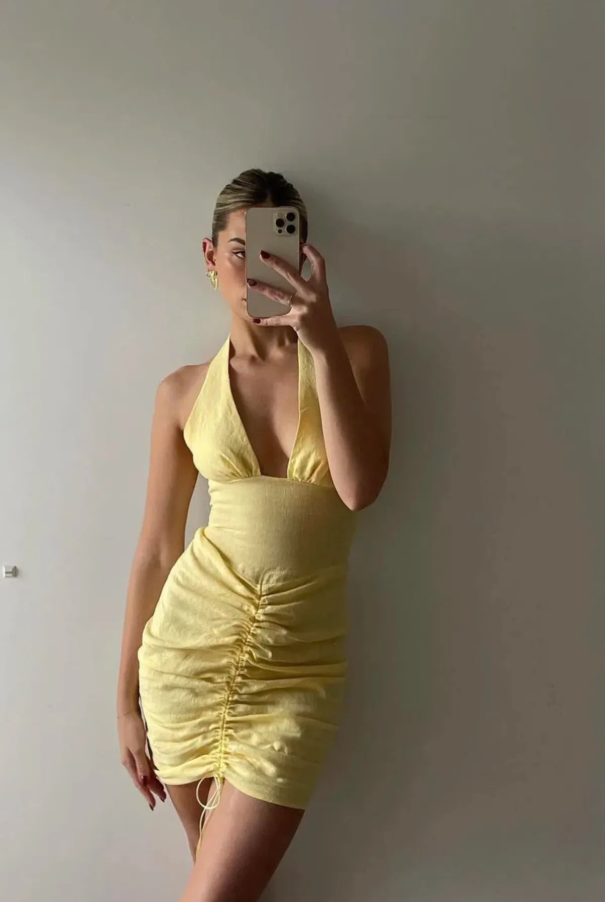 Natalie Rolt Magda Mini Dress Yellow Size 1 / AU 8 - Image 3