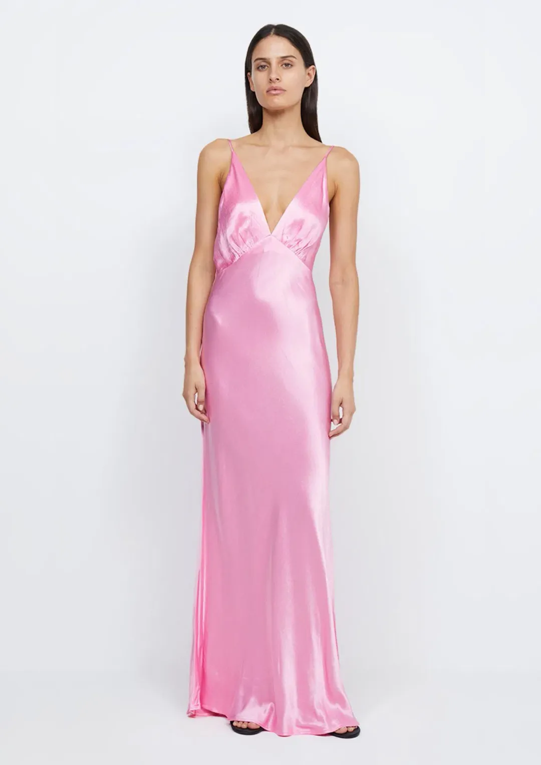 Bec & Bridge Lorelai V Maxi Dress Candy Pink Size AU 8 for rent on The Volte - main image