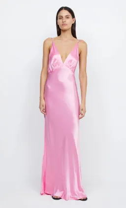 Bec & Bridge Lorelai V Maxi Dress Candy Pink Size AU 8 for rent on The Volte - image 4