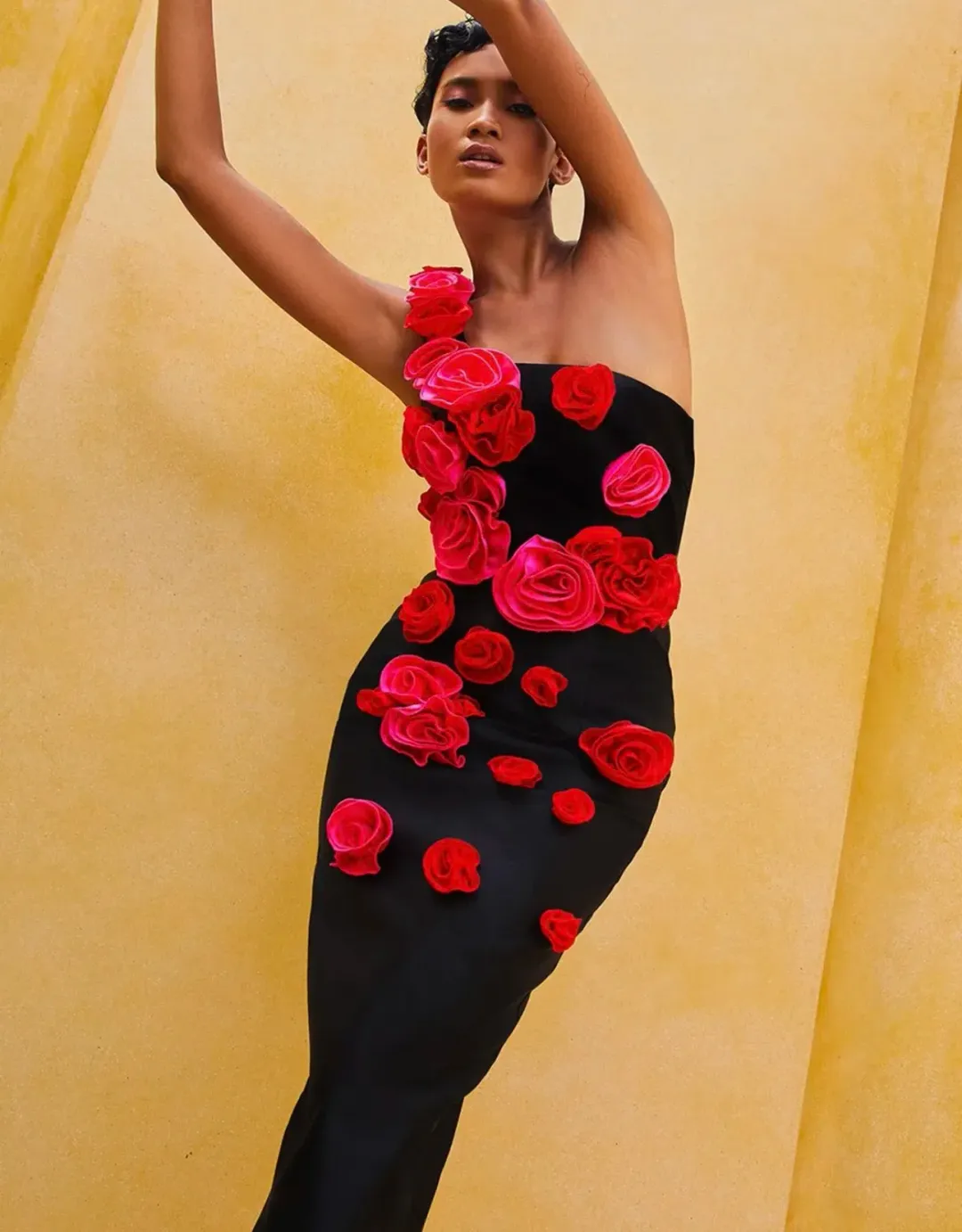 Eliya the Label Elinor Dress Black Floral Size XS / AU 6 for rent on The Volte - main image