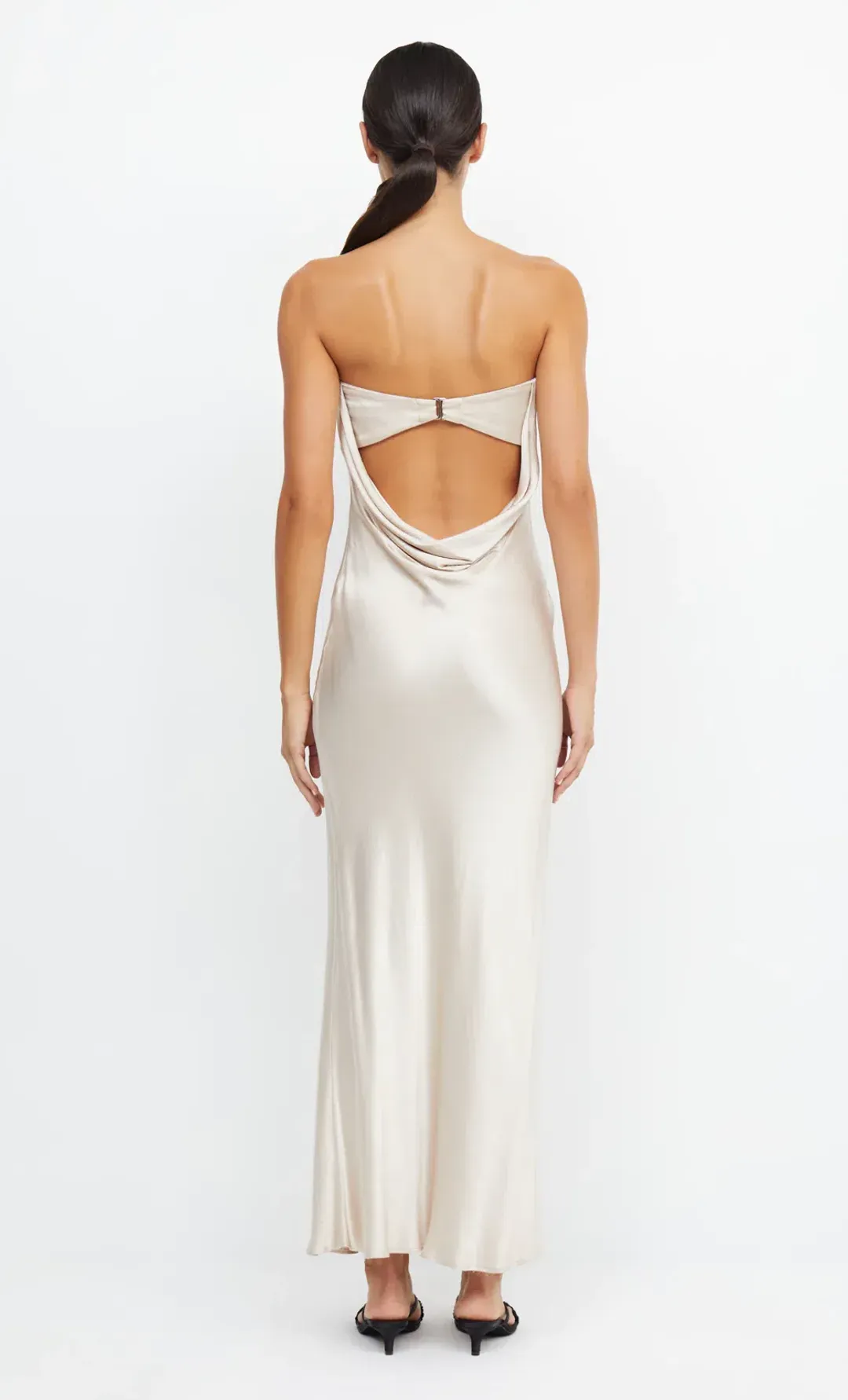 Bec and Bridge Strapless Moondance Dress in Sand Size 8 for rent on The Volte - main image