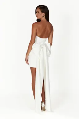 Meshki Mereith Strapless Bow Mini Dress White Size 10 for rent on The Volte - image 3