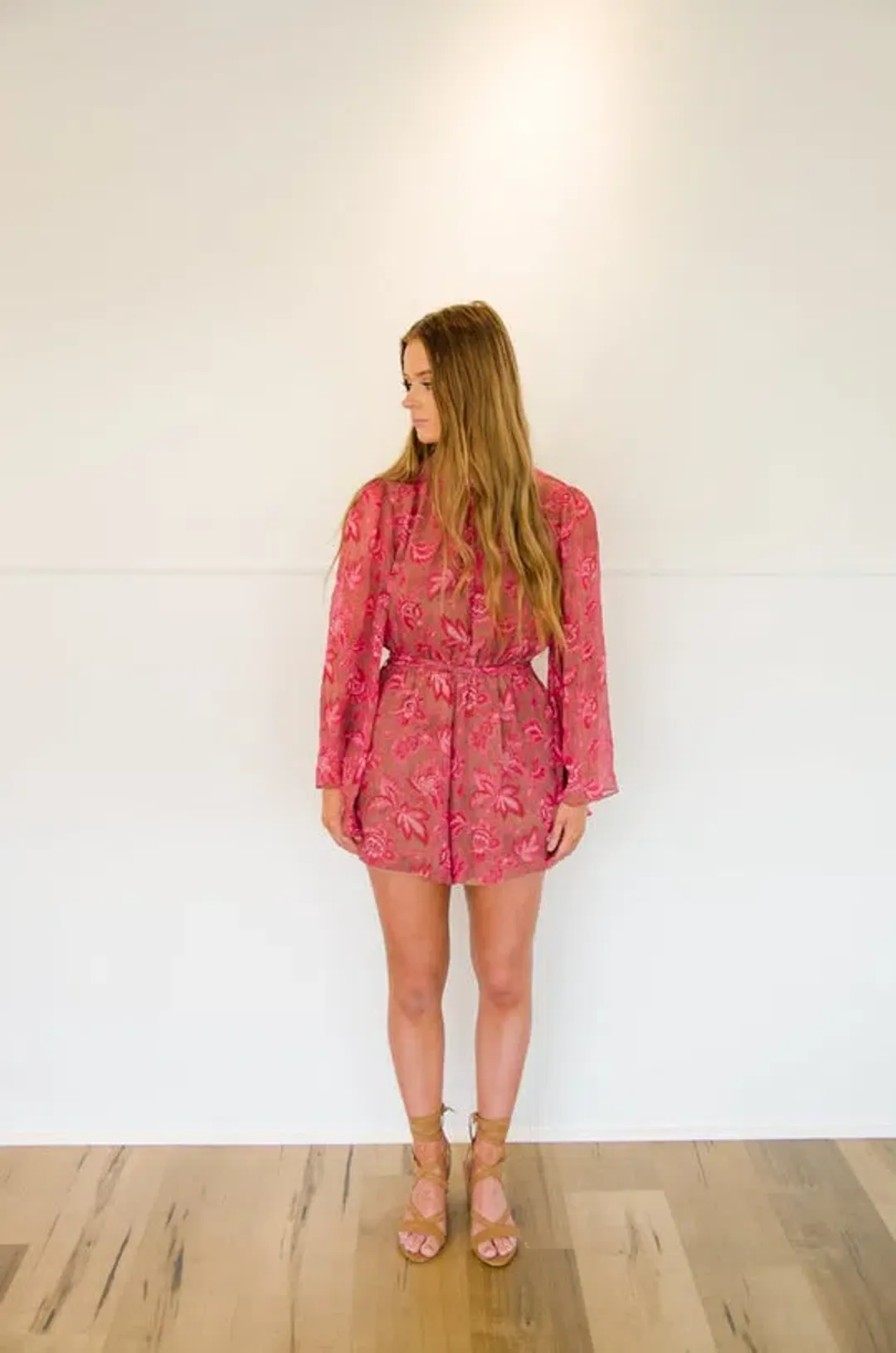 Zimmermann Karmic Flare Playsuit Pink Size 1 / AU 10 for rent on The Volte - main image