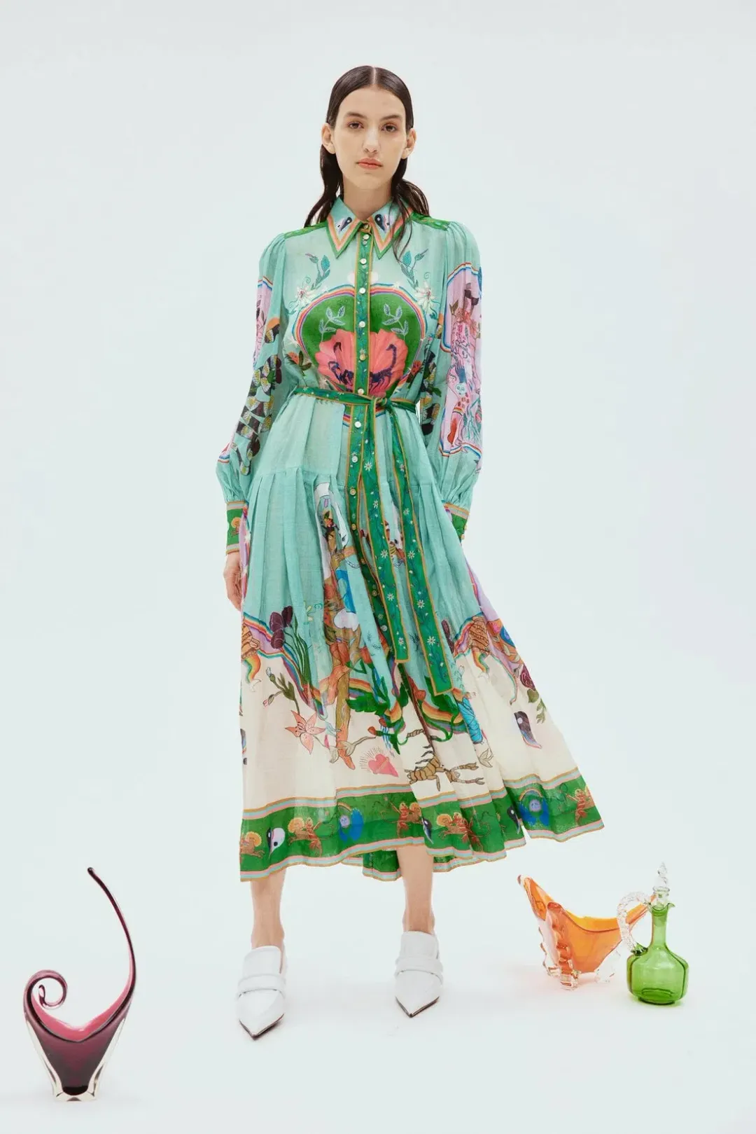 Alemais Evergreen Shirt Dress Multi Size 16 for rent on The Volte - main image