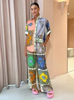 Alémais Trippy Troppo Shirt and Pants Set Multi Size 10 for rent on The Volte - image 1