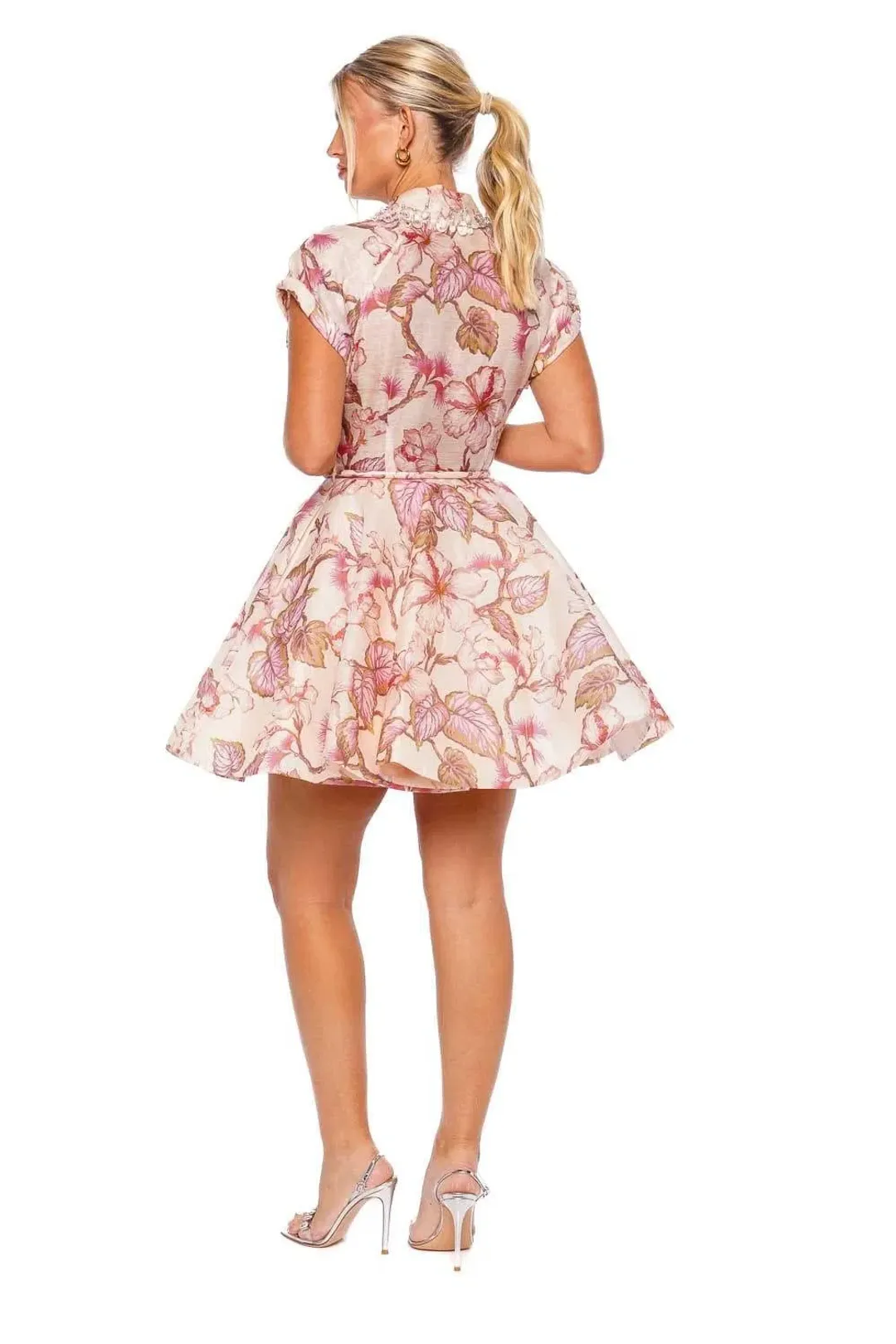 Zimmermann Matchmaker Flip Dress Pink Floral Size 2/ AU 12 for rent on The Volte - main image