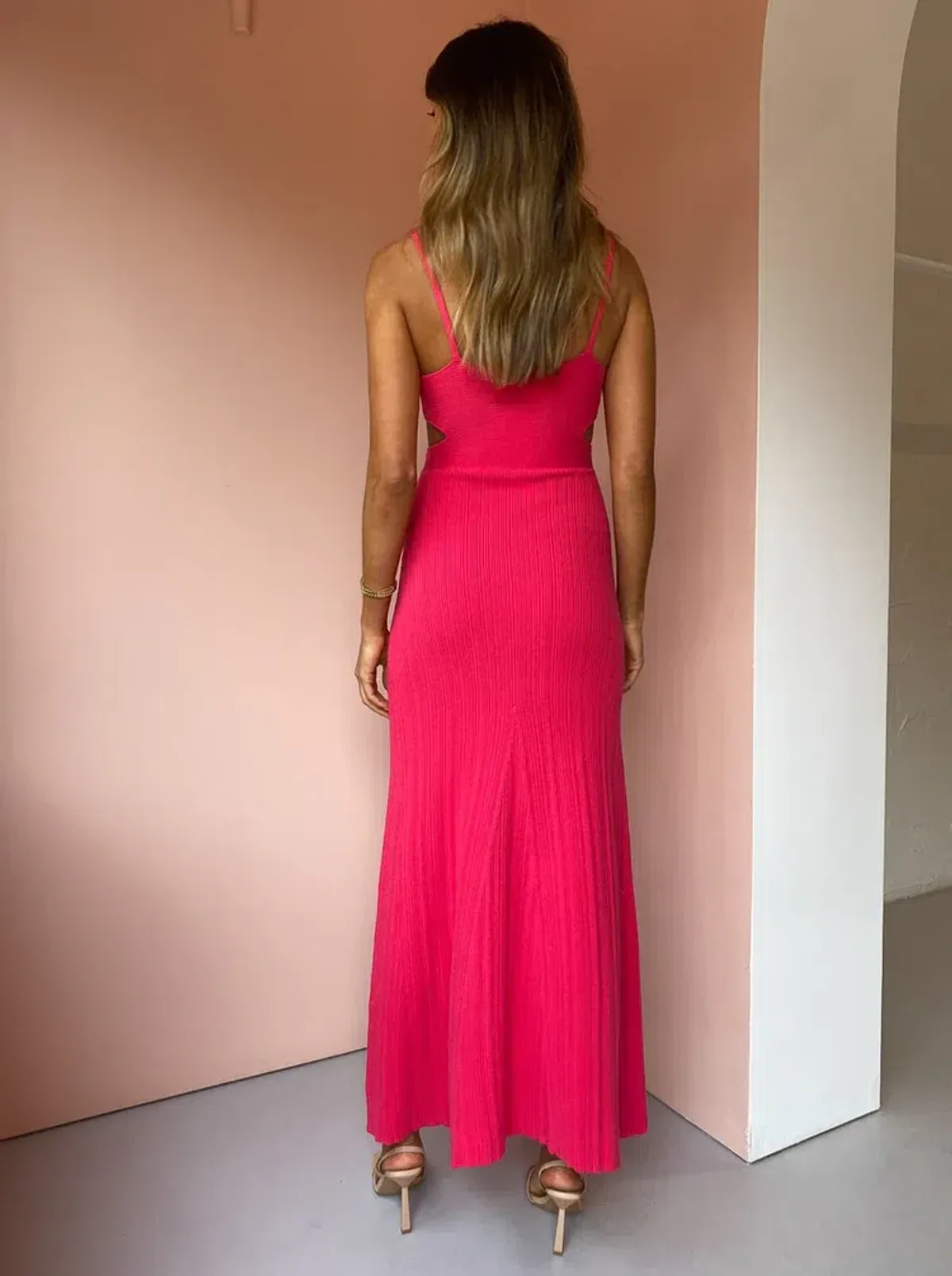 Anna Quan Sabrina Dress in Fucshia Pink Size 8 - Image 4