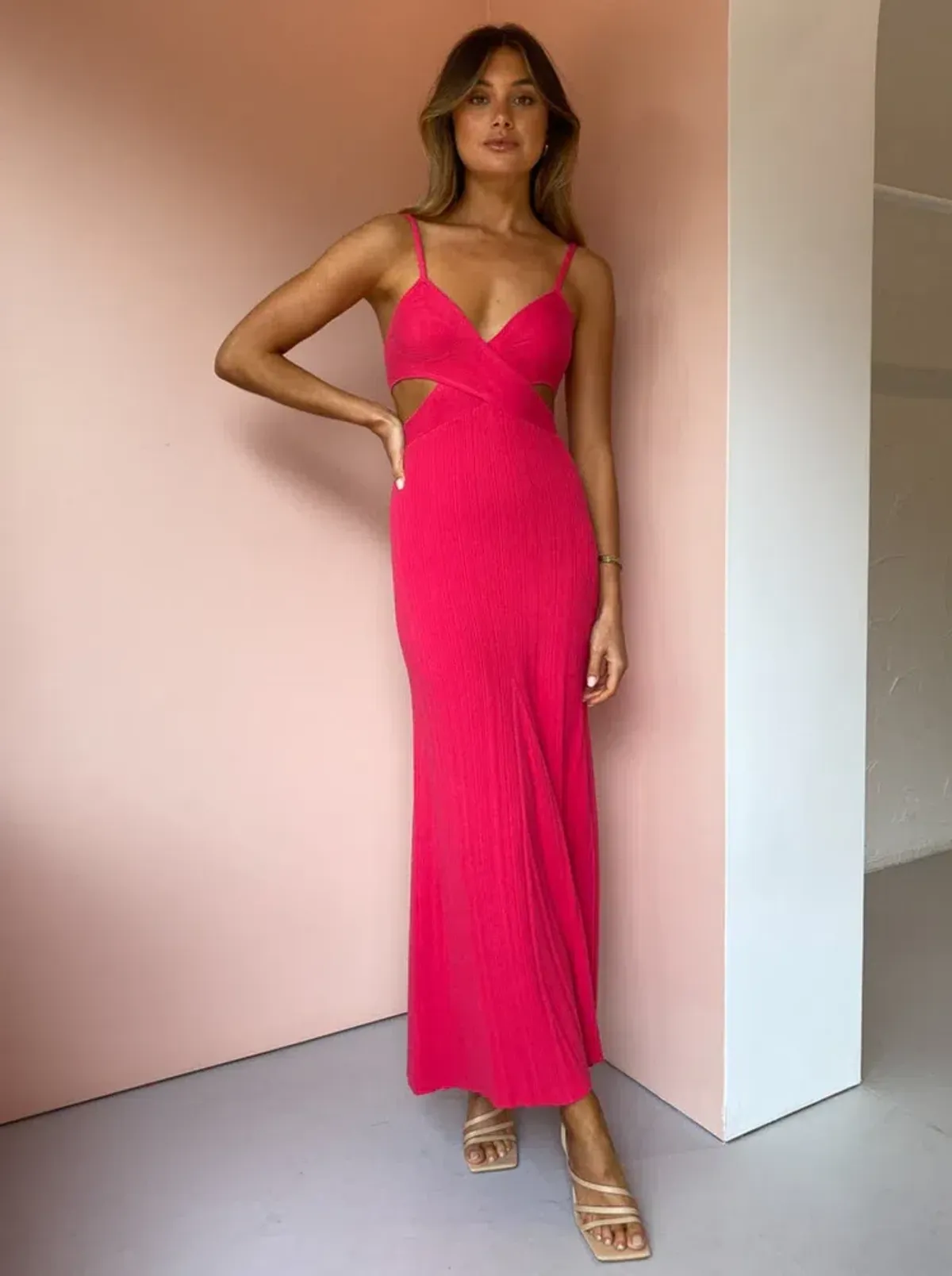 Anna Quan Sabrina Dress in Fucshia Pink Size 8 - Image 2