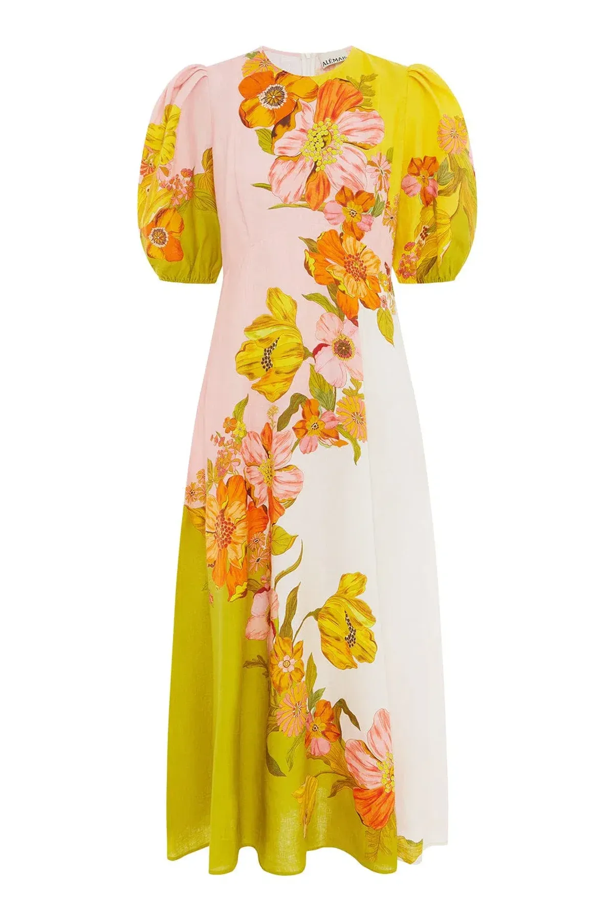 Alemais Silas Midi Dress in Multi Floral Size 12 - Image 4