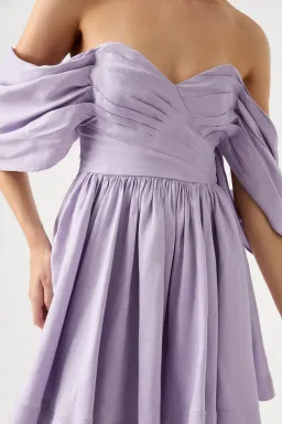 Aje Zorina Sweetheart Mini Dress Lilac Size 8 for rent on The Volte - image 2
