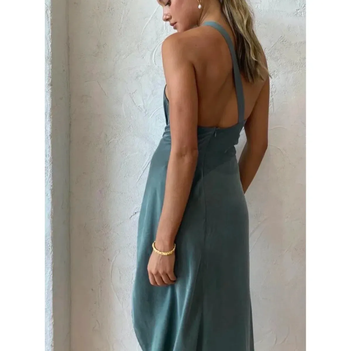 One Fell Swoop Harlequin Dress in Viridian Size 6 - Image 3
