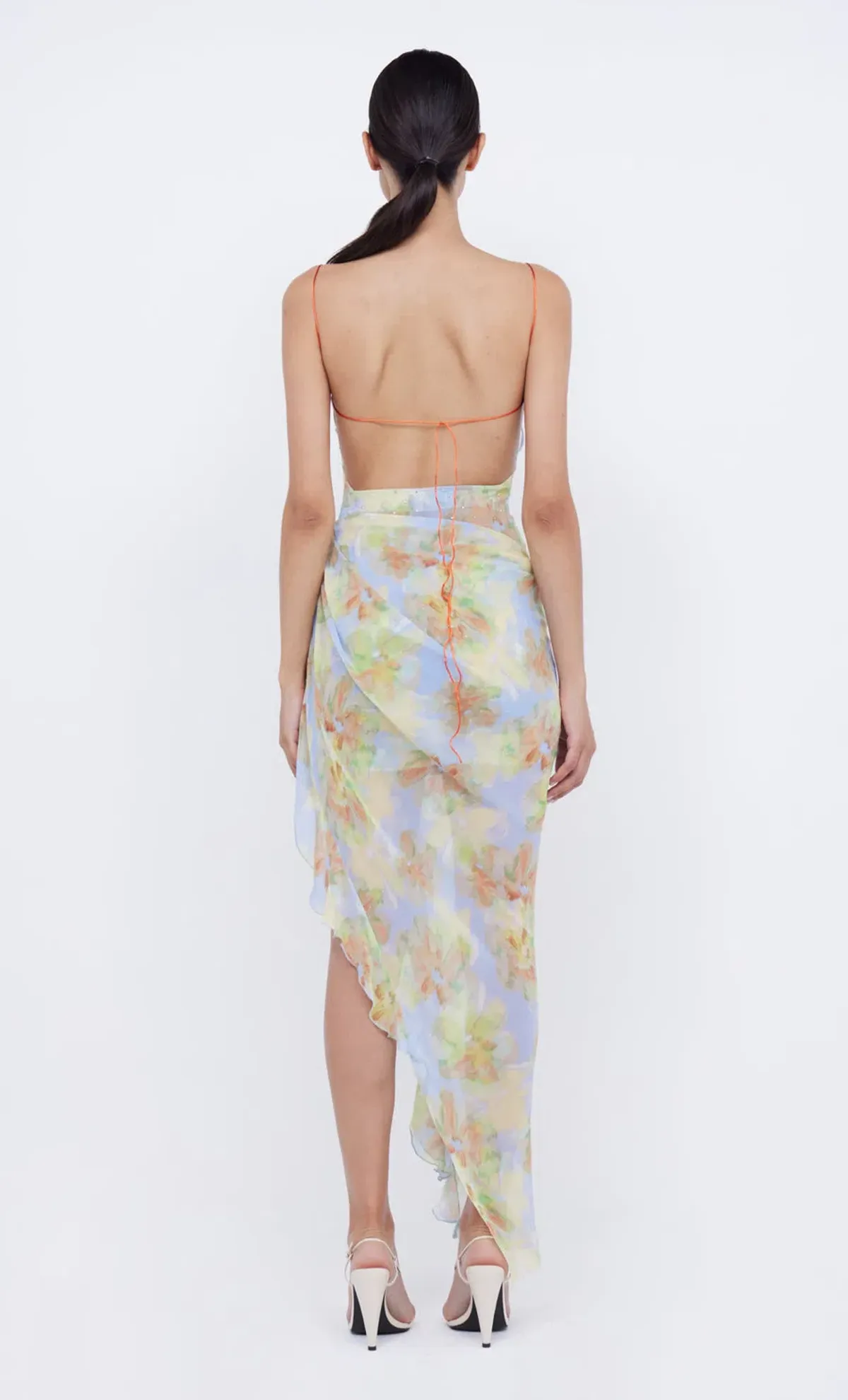 Bec & Bridge Zephy Asym Dress in Blue Blossom Size 12 - Image 3