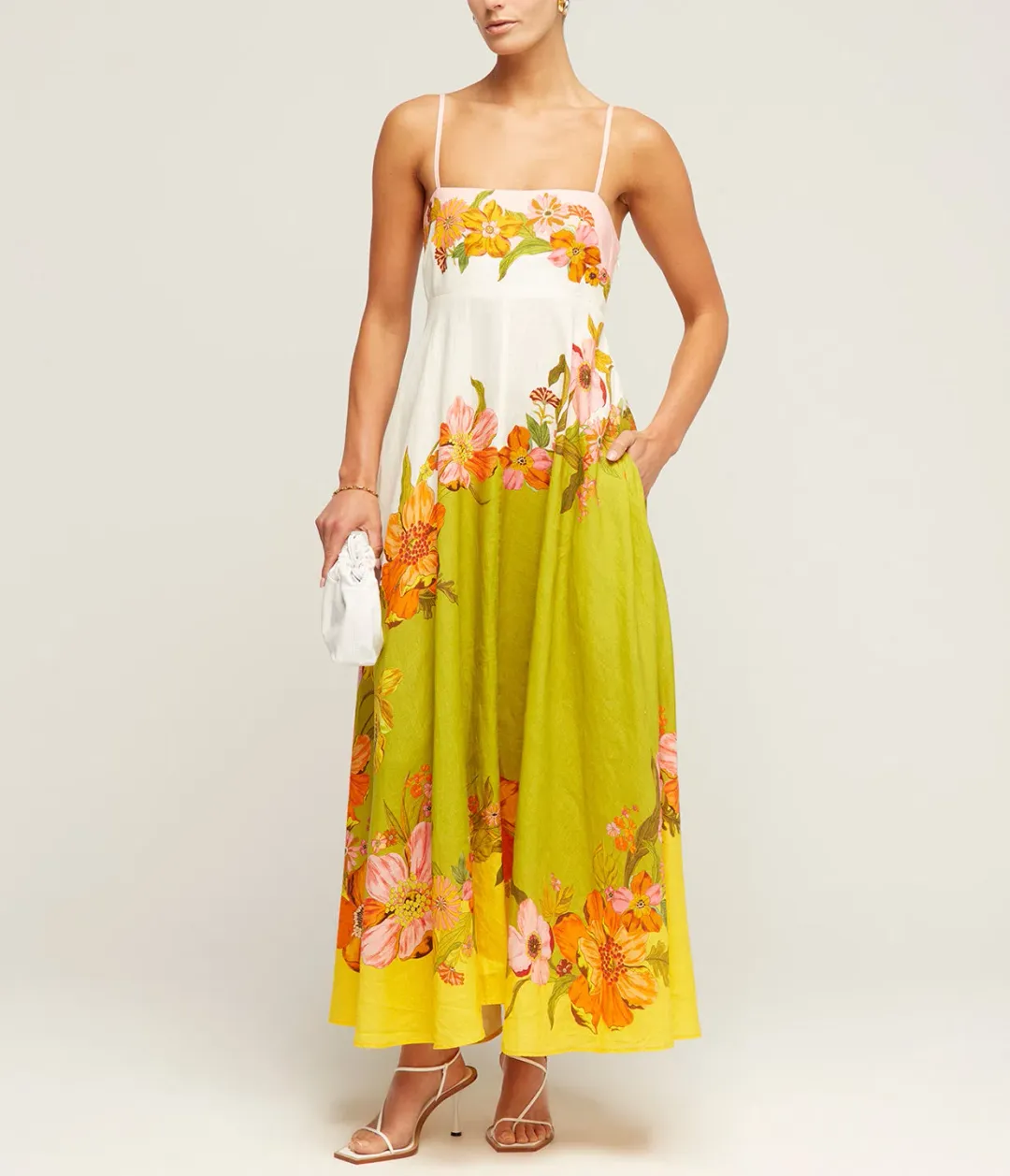 Alemais Silas Linen Sundress Floral Size 10 for rent on The Volte - main image