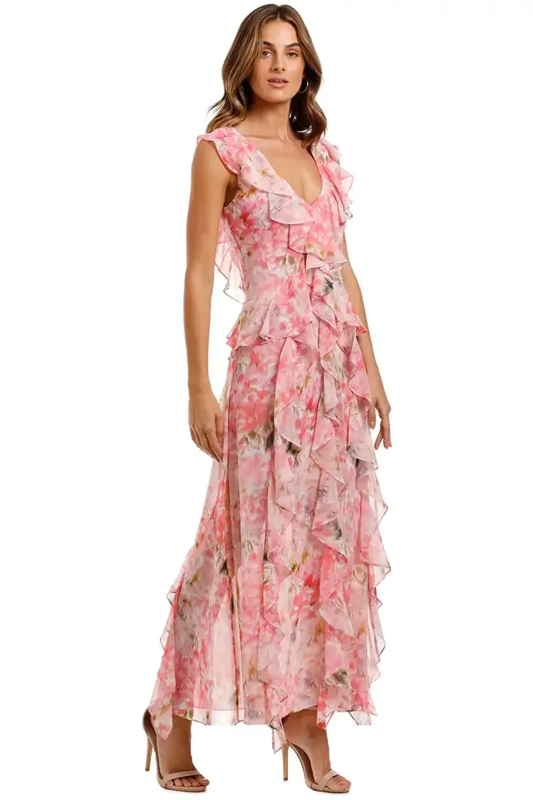 Misa LA Claudita Dress in Pink Size 12 for rent on The Volte - main image