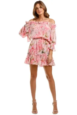 Misa LA Danae Mini Dress in Pink Size 12 for rent on The Volte - image 4