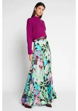 Sass and Bide Graffiti Speaks Maxi Skirt Multi Size 8 for rent on The Volte - image 2