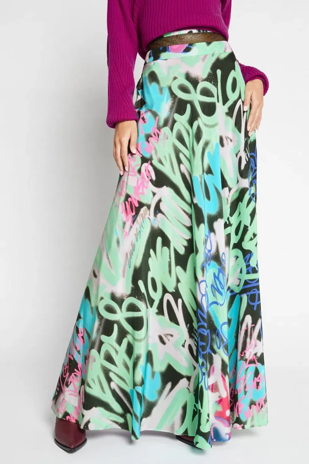 Sass and Bide Graffiti Speaks Maxi Skirt Multi Size 8 for rent on The Volte - main image