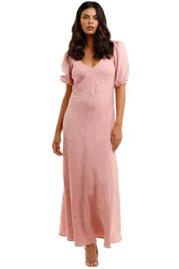 Jillian Boustred Linen Dress Pink Size 16 for rent on The Volte - image 1