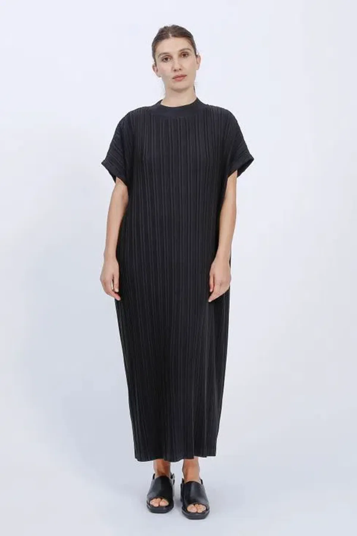 Alpha60 Pleated Dress Black Size 16 for rent on The Volte - main image