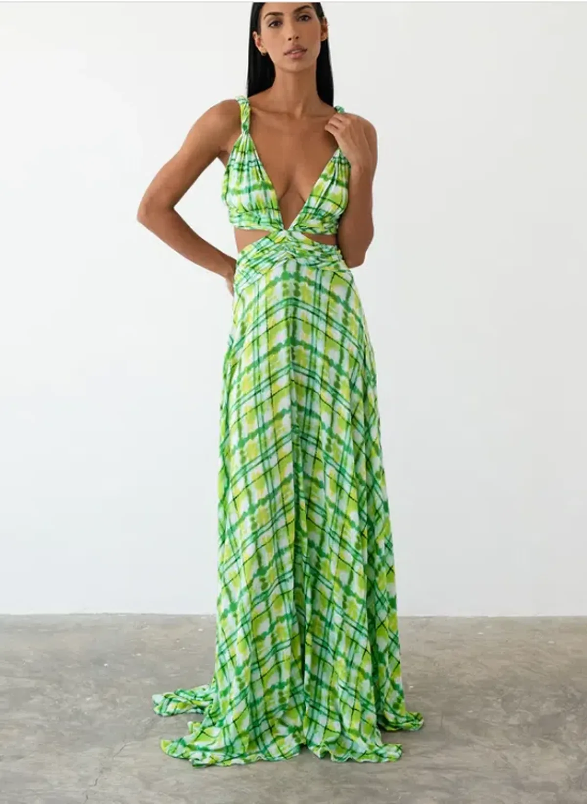 Le Salty Label Skylar Gown Green Multi Size M / AU 10 / medium - Image 3